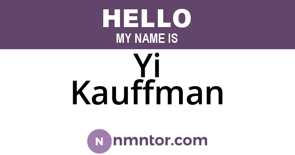 Yi Kauffman