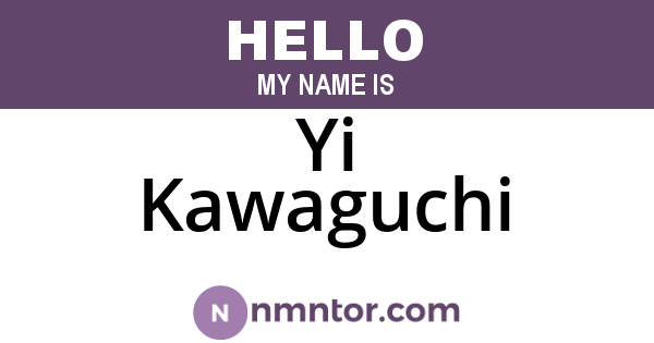 Yi Kawaguchi