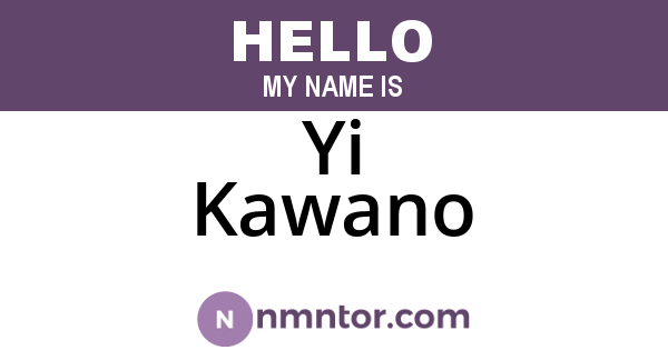 Yi Kawano