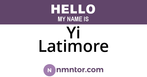 Yi Latimore