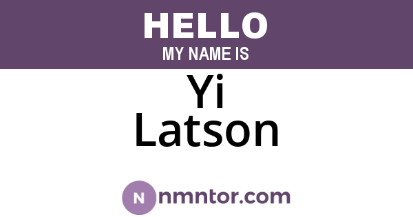 Yi Latson