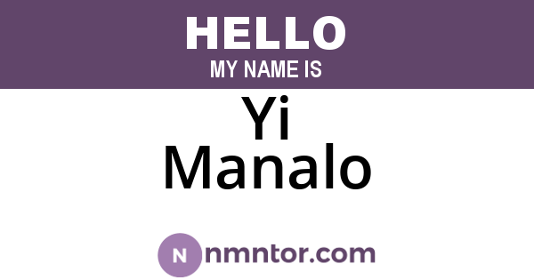 Yi Manalo