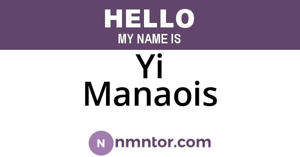 Yi Manaois