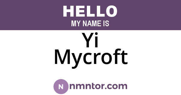 Yi Mycroft