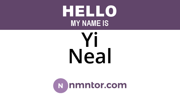 Yi Neal