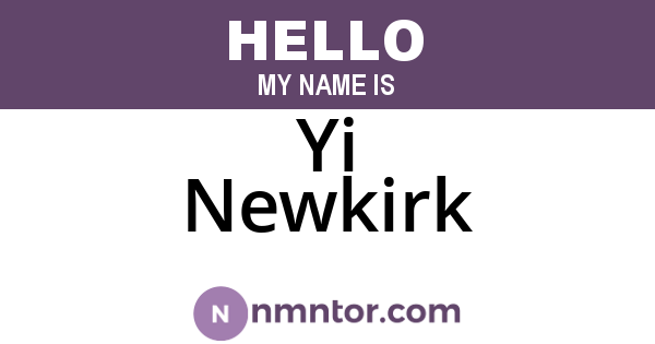 Yi Newkirk
