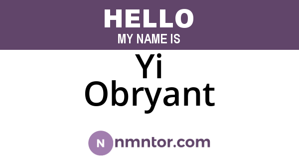 Yi Obryant