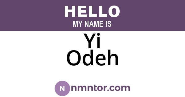Yi Odeh