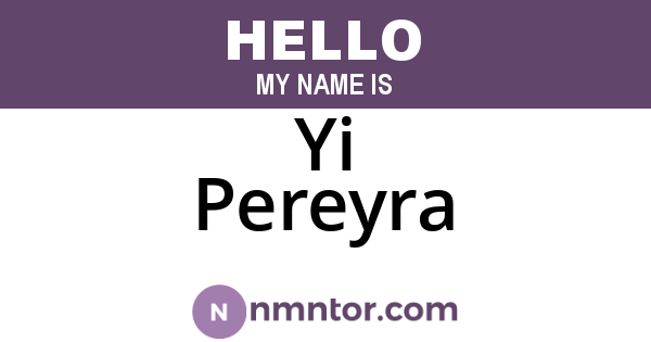 Yi Pereyra