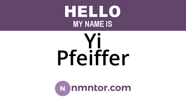 Yi Pfeiffer
