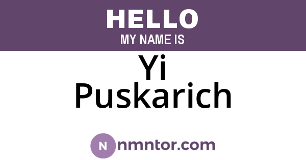 Yi Puskarich
