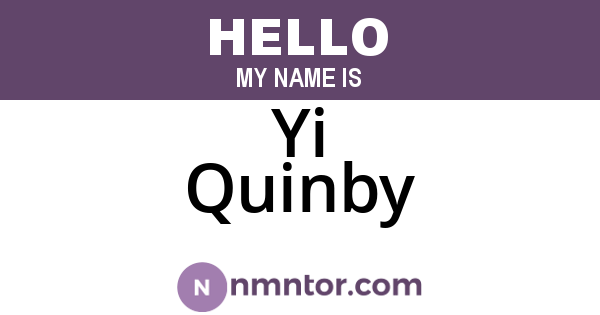 Yi Quinby