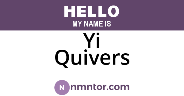 Yi Quivers