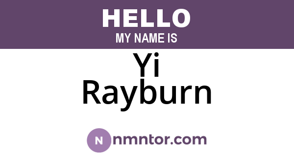 Yi Rayburn