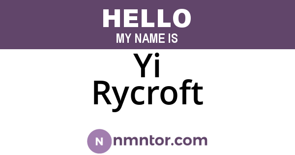 Yi Rycroft