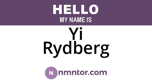 Yi Rydberg