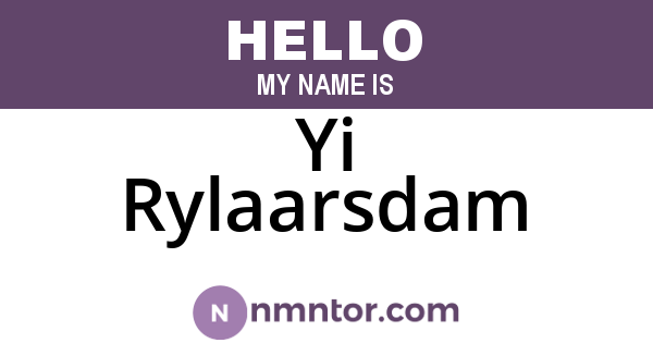 Yi Rylaarsdam