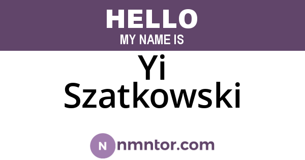 Yi Szatkowski