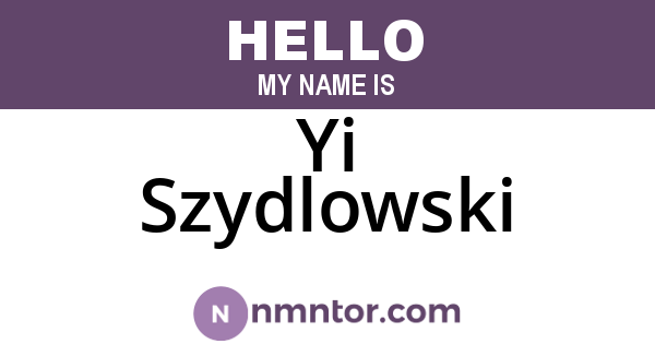 Yi Szydlowski