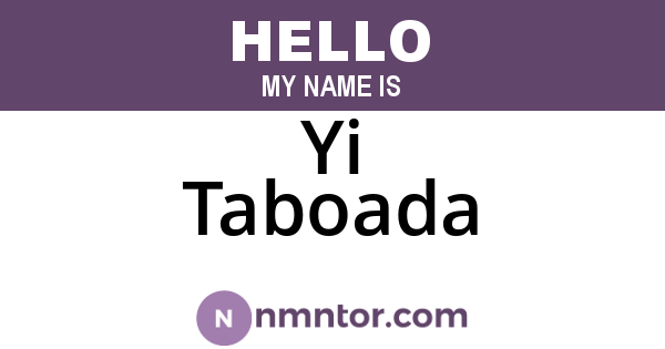 Yi Taboada