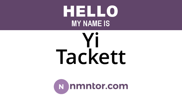 Yi Tackett