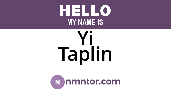 Yi Taplin