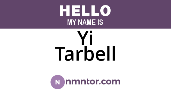 Yi Tarbell