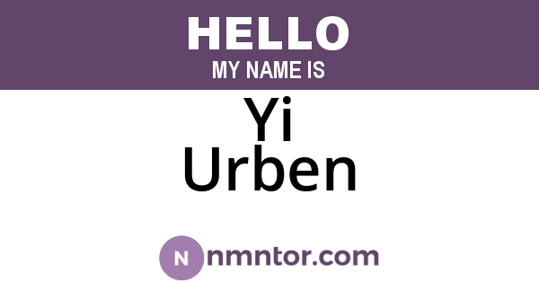 Yi Urben