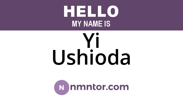 Yi Ushioda