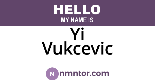 Yi Vukcevic