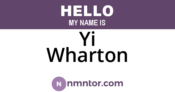 Yi Wharton