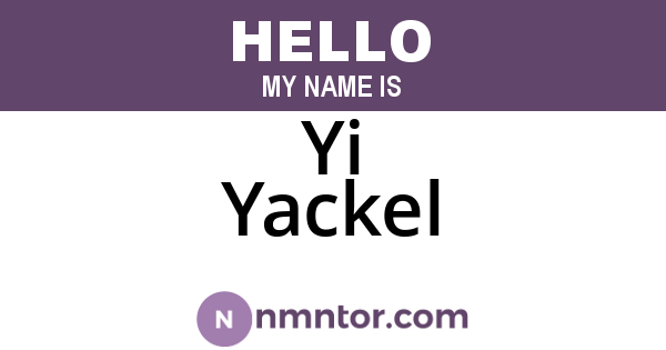 Yi Yackel