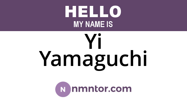 Yi Yamaguchi