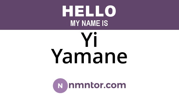 Yi Yamane