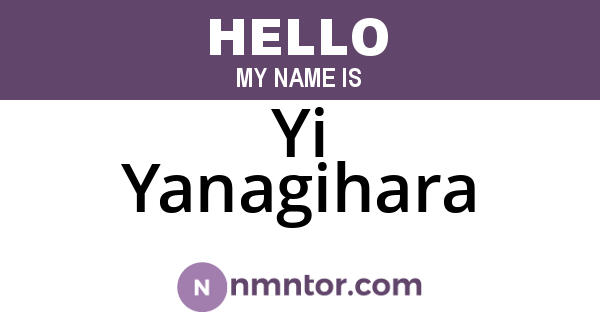 Yi Yanagihara