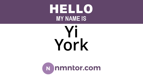 Yi York