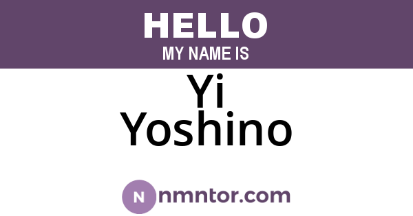Yi Yoshino
