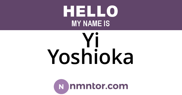 Yi Yoshioka