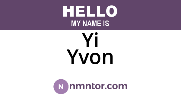 Yi Yvon