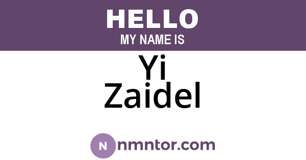 Yi Zaidel