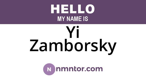 Yi Zamborsky