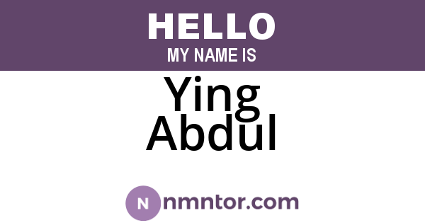Ying Abdul