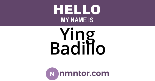 Ying Badillo