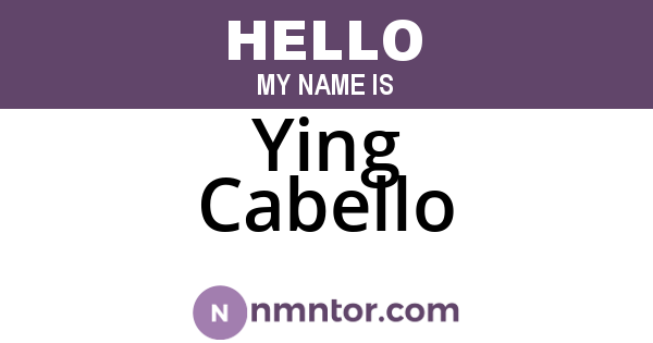 Ying Cabello