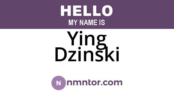 Ying Dzinski