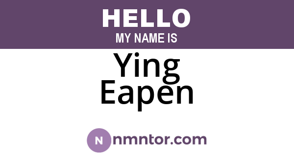 Ying Eapen