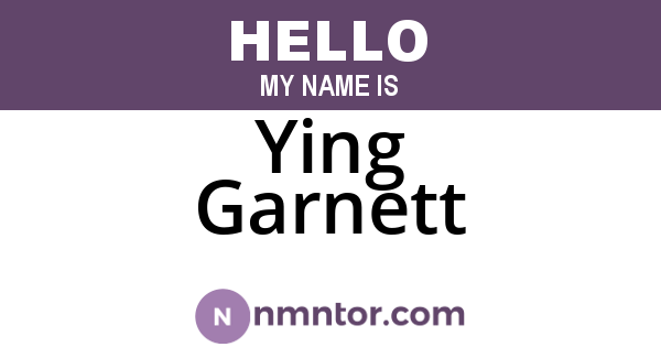 Ying Garnett