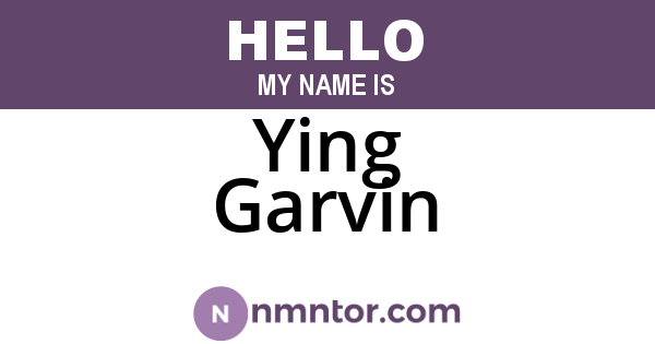 Ying Garvin