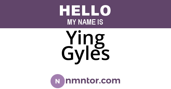 Ying Gyles