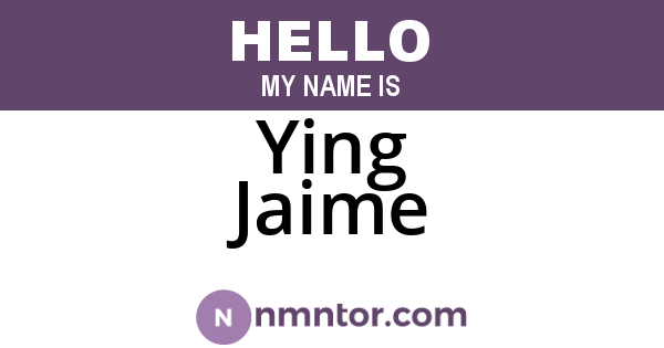 Ying Jaime